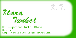 klara tunkel business card